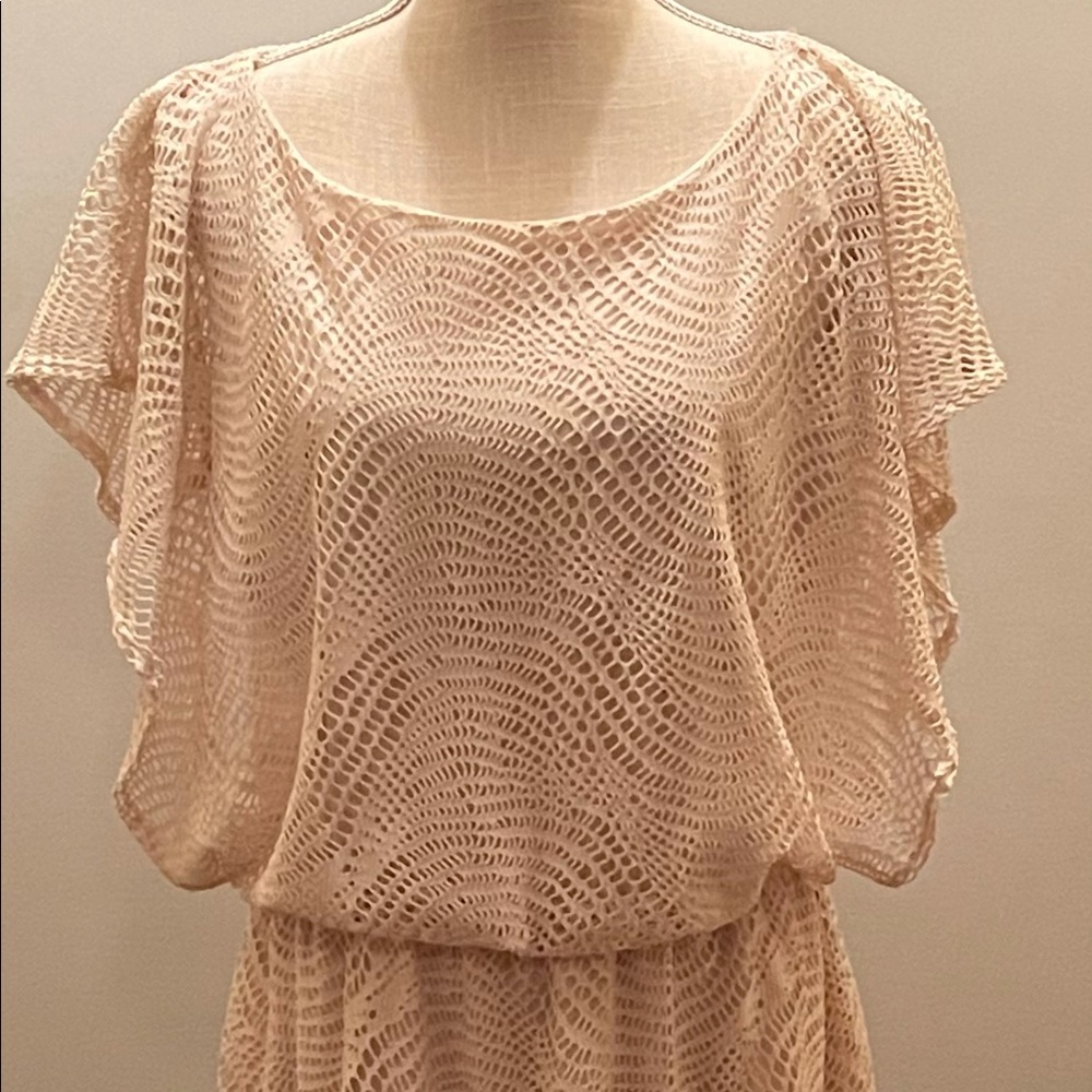Off White Fringed Dress